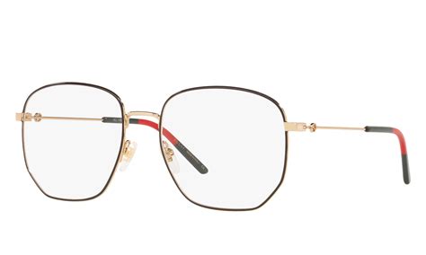 Gucci™ GG0396O 002 56 Gold Eyeglasses 